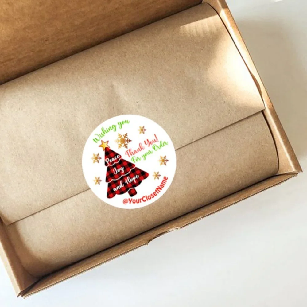 ♥️ 5x25 / 60 Christmas Thank you Stickers 2